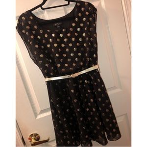 BCX black short-sleeve dress